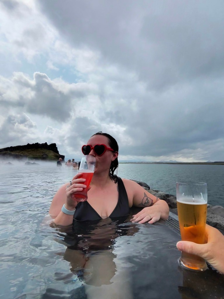 Sky Lagoon or Blue Lagoon, by travel blogger Wandering the Gap