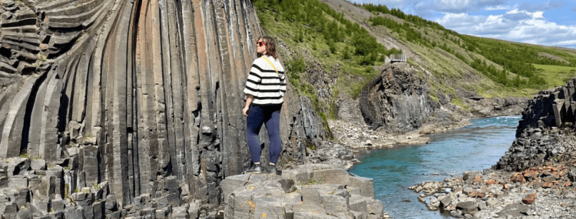 Stuðlagil Canyon, by travel blogger Wandering the Gap
